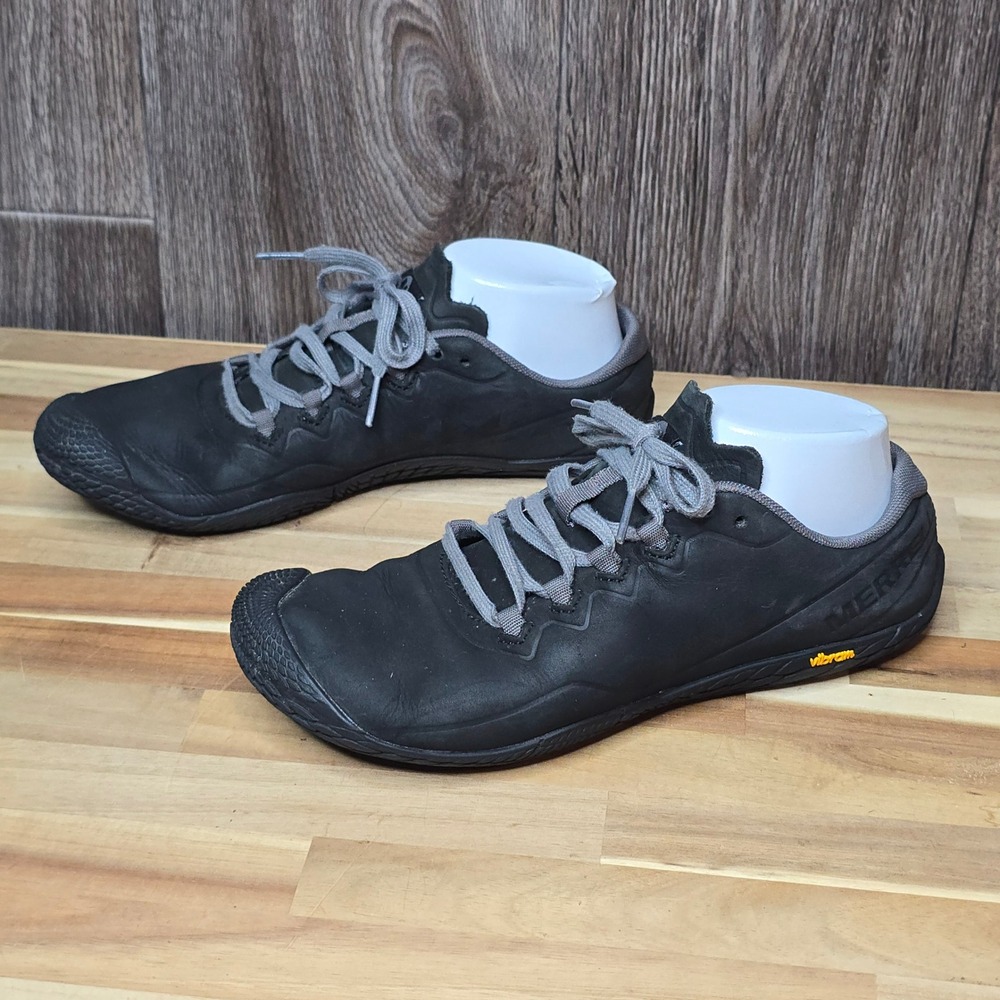 Merrell Vapor Glove 6 LTR Sneakers 9 Black Womens Leather Barefoot J003422